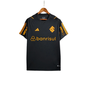 Camiseta Internacional 23/24 Entrenamiento - Negro - Todos los Patrocinios - Versión Aficionado