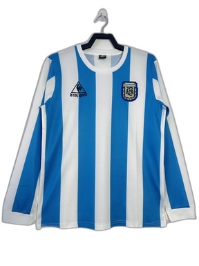 Camiseta Argentina 1986 I Casa - Manga Larga Versión Retro