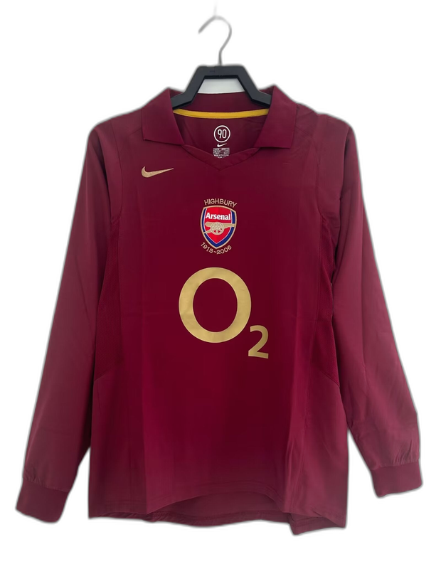Camiseta Arsenal 05/06 I Casa - Manga Larga Versión Retro