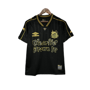 Camiseta Santos 24/25 Charlie Brown JR - Negro - Versión Aficionado