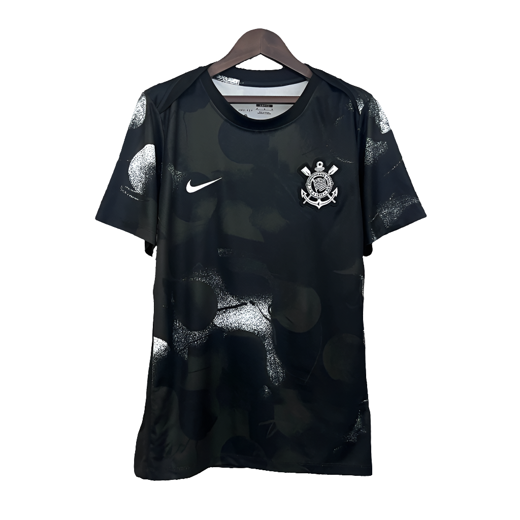 Camiseta Corinthians 25/26 Entrenamiento - Negra - Versión Aficionado