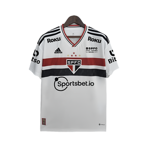 Camiseta São Paulo 22/23 I Casa - Todos los Patrocinios - Versión Aficionado