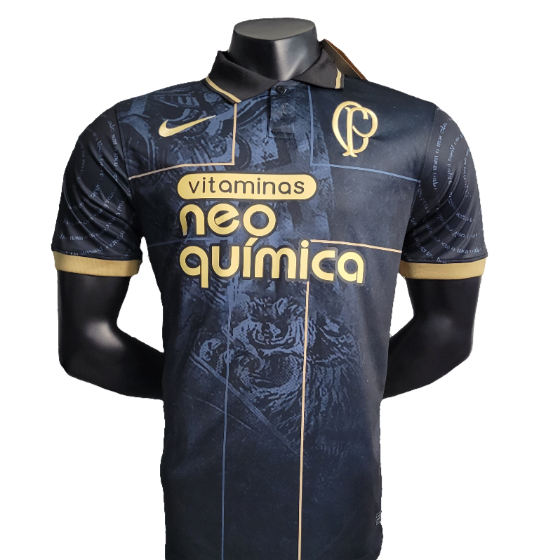 Camiseta Corinthians 23/24 Edición Polo - Negro - Versión Aficionado