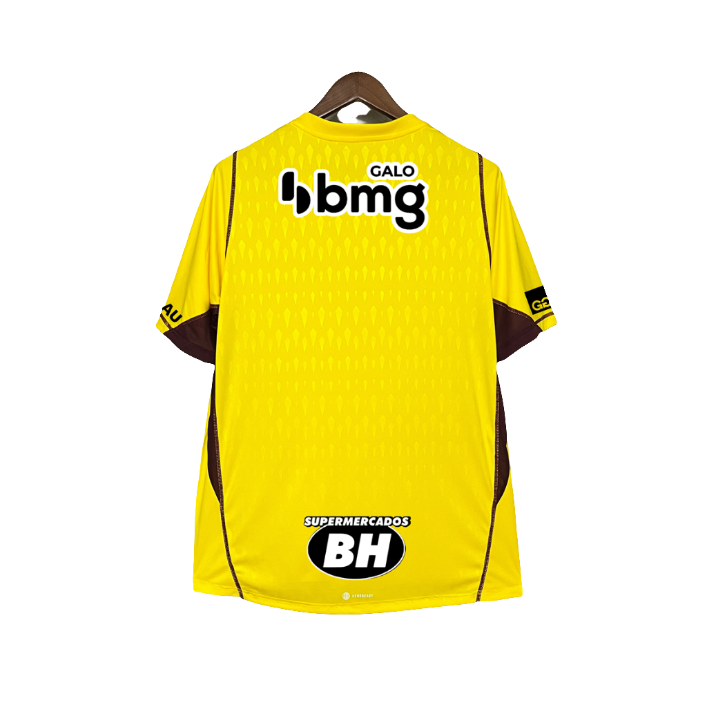 Camiseta Atlético Mineiro 24/25 Portero - Amarillo - Todos los Patrocinios - Versión Aficionado