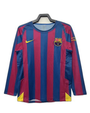 Camiseta Barcelona 05/06 I Casa - Manga Larga Versión Retro