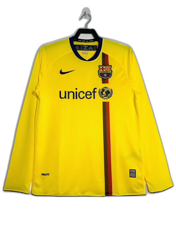Camiseta Barcelona 08/09 II Visitante - Manga Larga Versión Retro