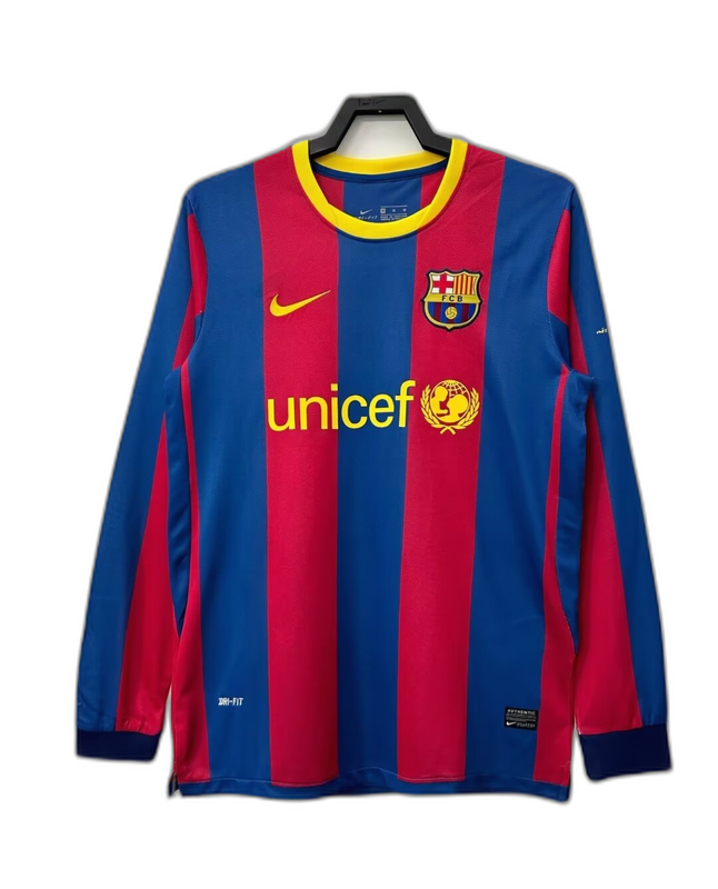 Camiseta Barcelona 10/11 I Casa - Manga Larga Versión Retro