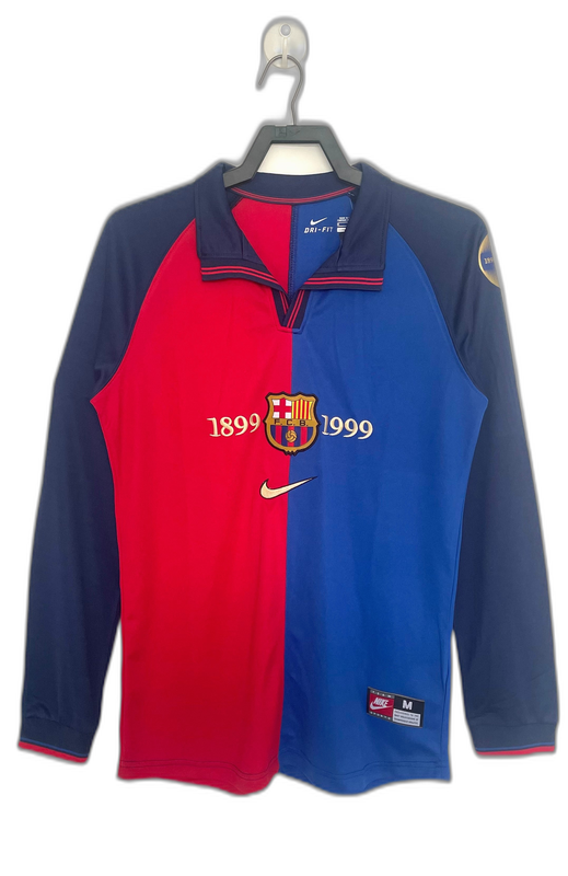 Camiseta Barcelona 98/99 I Casa - Manga Larga Versión Retro