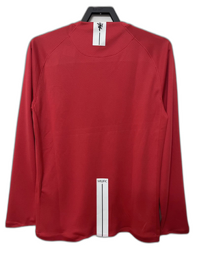 Camiseta Manchester United 07/08 I Casa - Manga Larga Versión Retro