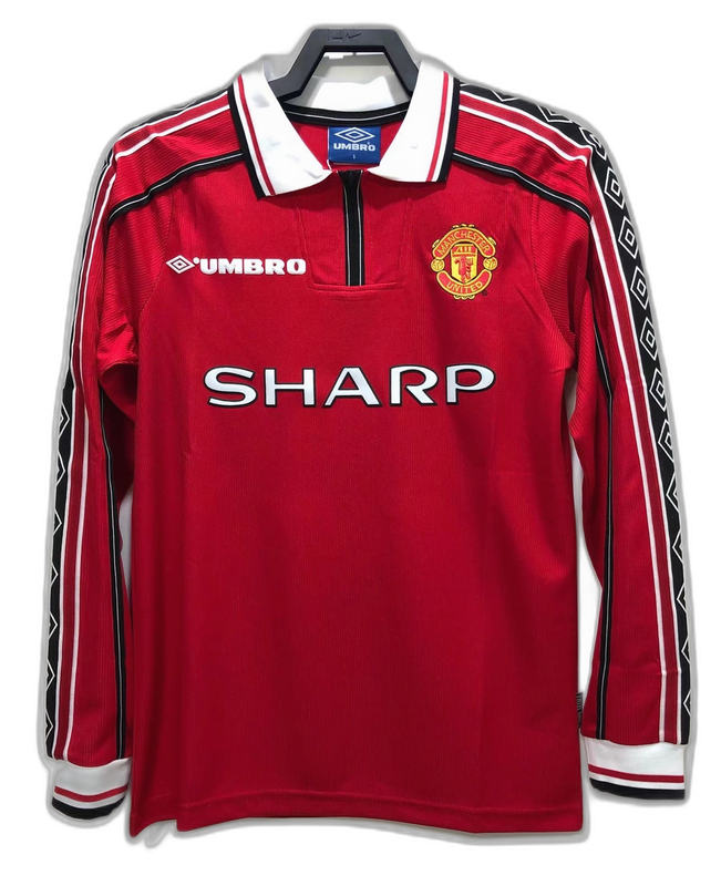 Camiseta Manchester United 1998 I Casa - Manga Larga Versión Retro