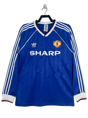 Camiseta Manchester United 88/90 II Visitante - Manga Larga Versión Retro