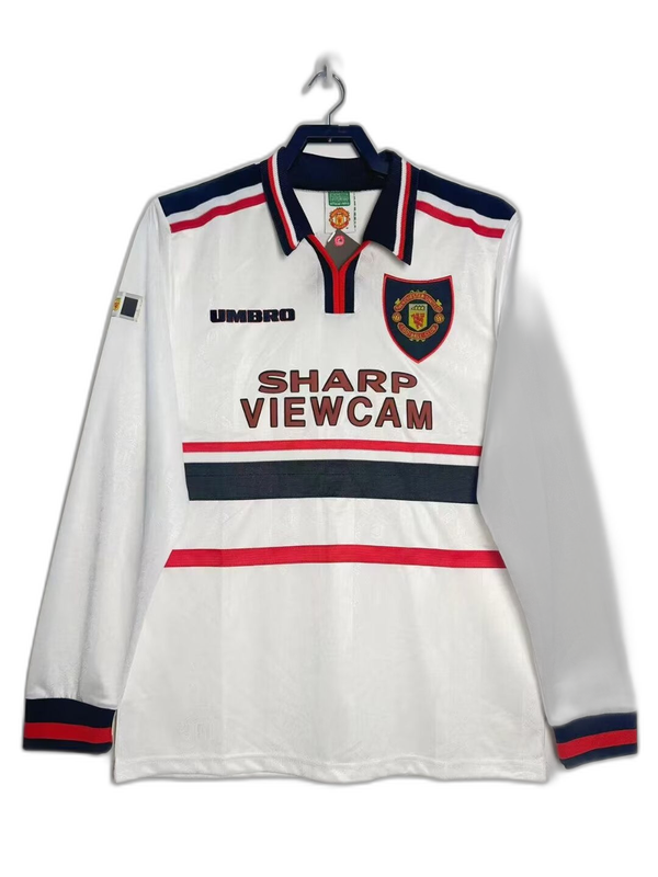 Camiseta Manchester United 98/99 II Visitante - Manga Larga Versión Retro