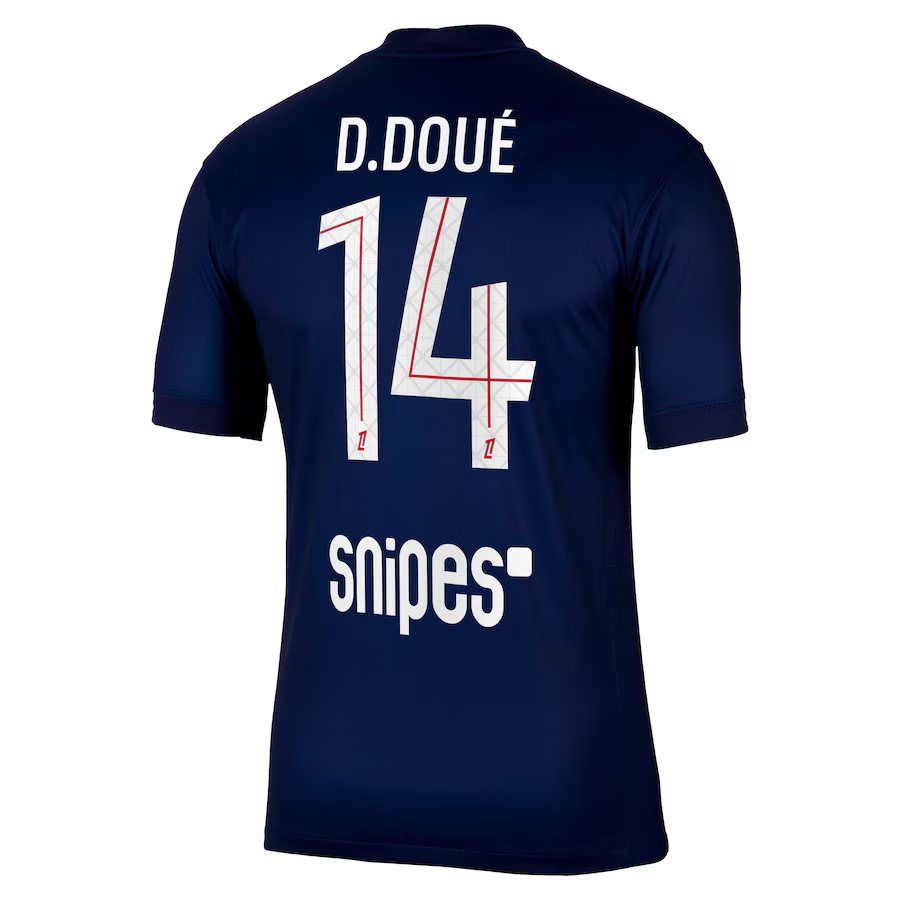 Camiseta D. Doué - Paris Saint-Germain (PSG) 25/26 I Casa - Versión Aficionado