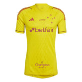 Camiseta Cruzeiro 24/25 Portero - Amarillo - Todos los Patrocinios - Versión Aficionado